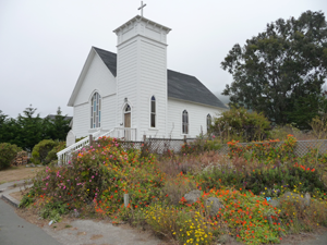 The historic church in Elk