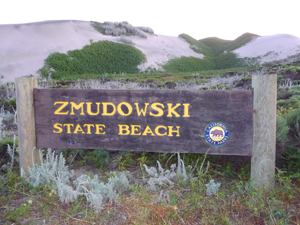 Zmudowski State Beach park sign